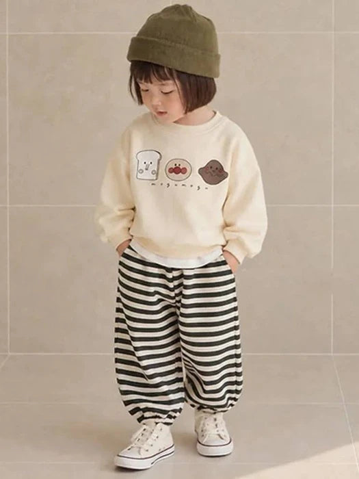 Little Foxx – Butter Stripe Jogger Pants