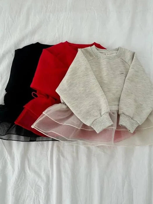 Organza Frill Sweatshirt