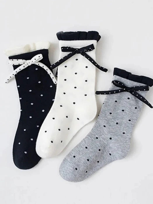 Little Foxx – Color Block Ribbon Dot Socks