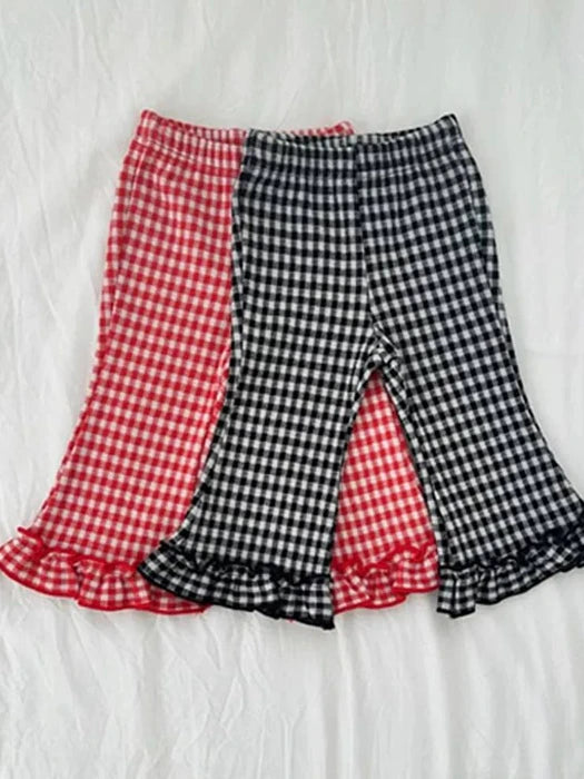 Little Foxx – Apple Check Bootcut Pants