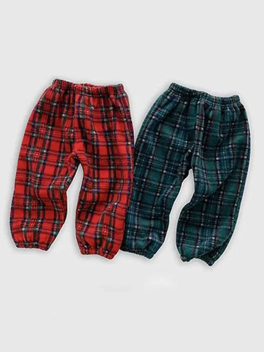 Little Foxx – Tartan Check Fleece Pants