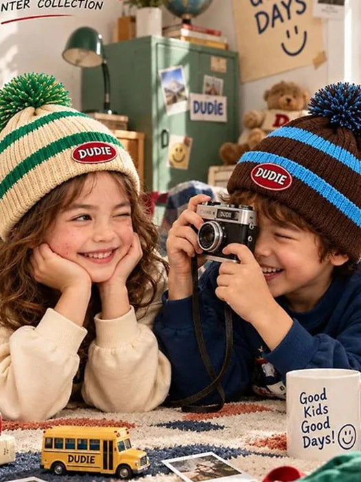 Little Foxx – DU Pom-pom Striped Beanie