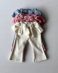 Little Foxx – Mink Ribbed Frill Bootcut Pants