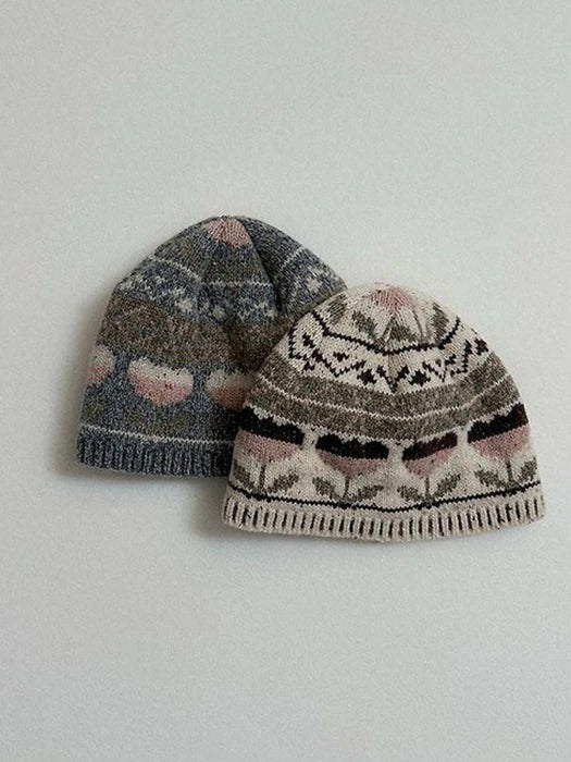 Little Foxx – Flower Jacquard Beanie