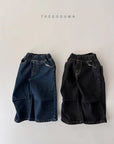 Little Foxx – Point Pleats Fleeced Denim Pants