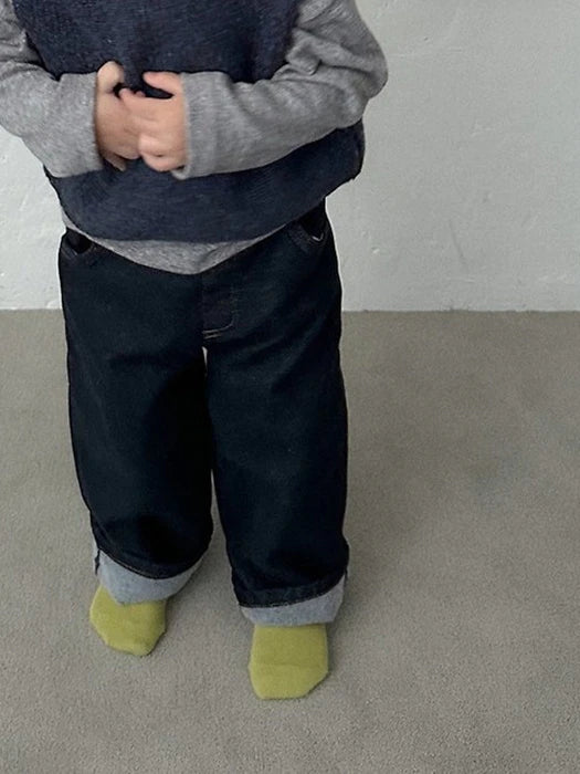Little Foxx – Knot Dart Denim Pants