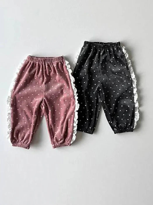 Little Foxx – Heart Lace Jogger Pants