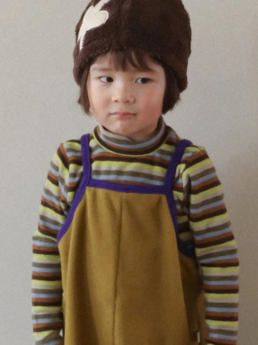 Bow Stripe Turtleneck Tee von Amber – T-Shirt für Kinder aus Korea