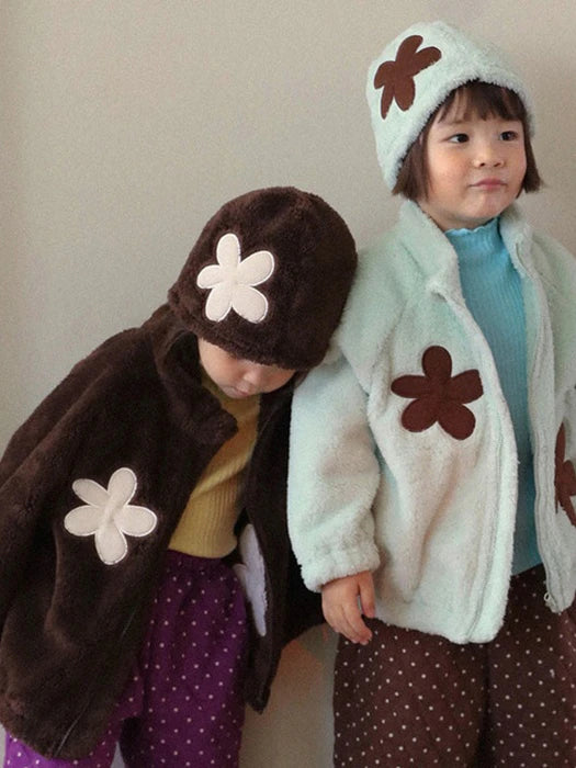 Mint Choco Fleece Zip-up von Amber – Jacke für Kinder aus Korea
