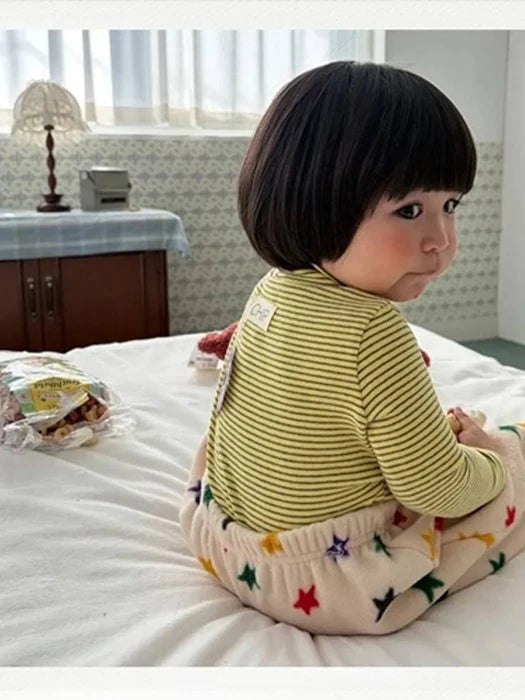 Striped Half Mock Neck Tee von Chip – T-Shirt für Kinder aus Korea