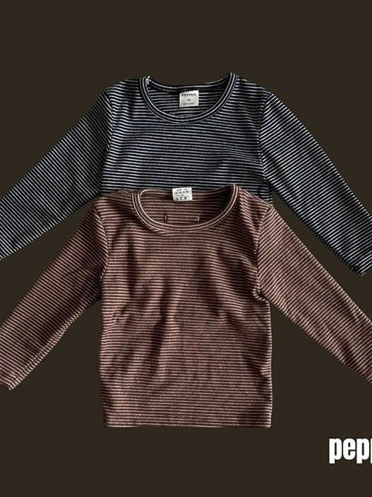 Pepper Striped Tee von Pepper – T-Shirt für Kinder aus Korea