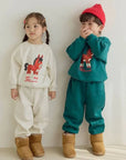 Donkey Top & Bottom Set (Fleece) von Ggomenge – Set für Kinder aus Korea