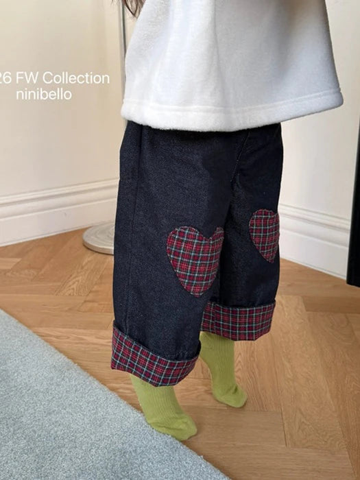 Little Foxx – Love Me Check Denim Pants
