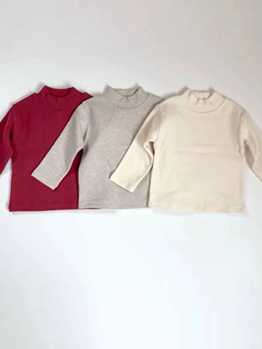 Peach Mock Neck Tee von Mimi Market – T-Shirt für Kinder aus Korea