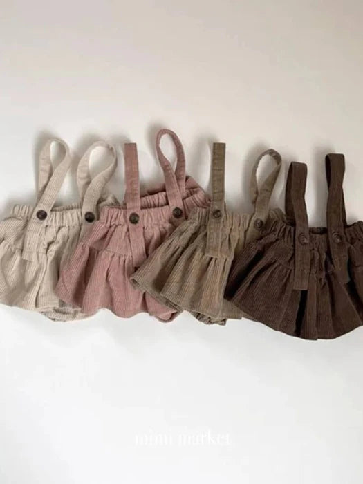 Corduroy Tiered Skirt von Mimi Market – Rock für Kinder aus Korea