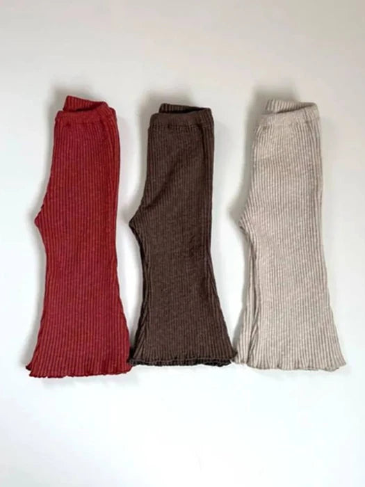 Ribbed Flare Leggings von Mimi Market – Leggings für Kinder aus Korea