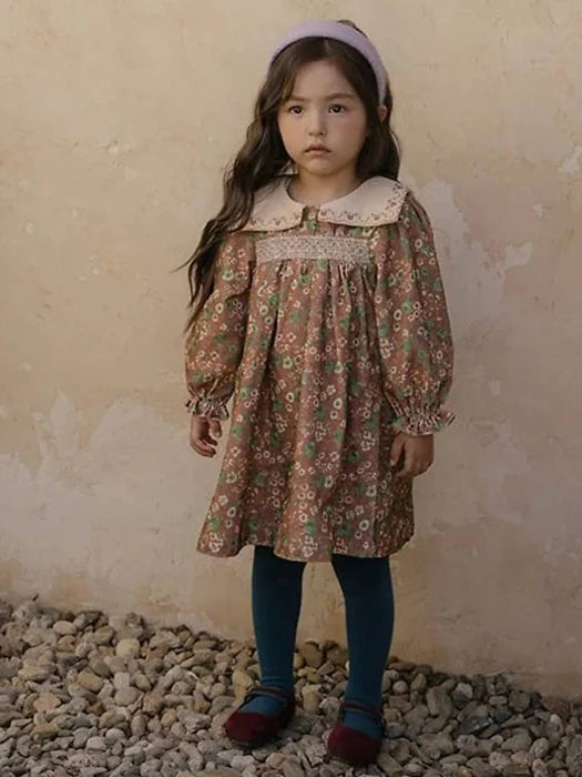 Bonjour Square Collar Dress von Oren – Kleid für Kinder aus Korea
