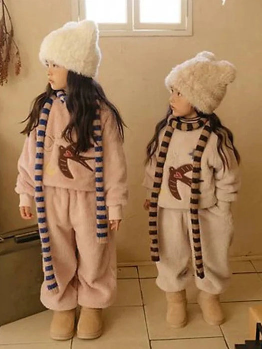 Romi Garden Fleeced Top & Bottom Set von Oren – Set für Kinder aus Korea