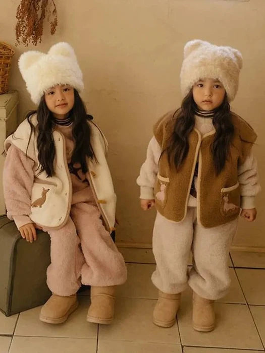 Cat Fake Fur Beanie von Oren – Mütze für Kinder aus Korea