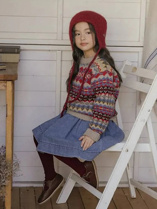 Adeline Multi Wool Knit von Oren – T-Shirt für Kinder aus Korea