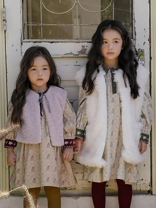 Shirley Fleece Fur Vest von Oren – Jacke für Kinder aus Korea