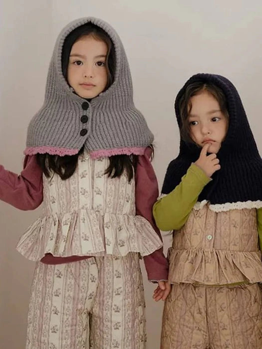 Color Block Cape Balaclava von Oren – Mütze für Kinder aus Korea
