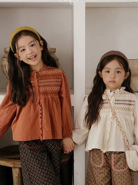 Merci Smock Blouse von Oren – Hemd für Kinder aus Korea
