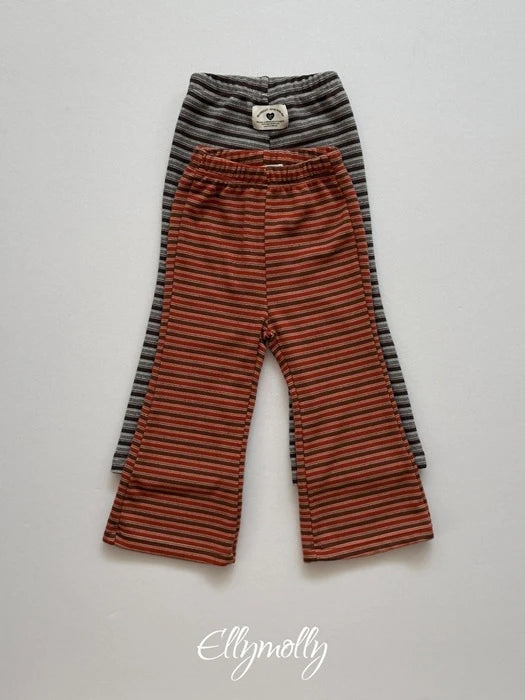 Little Foxx – Latte Striped Bootcut Pants