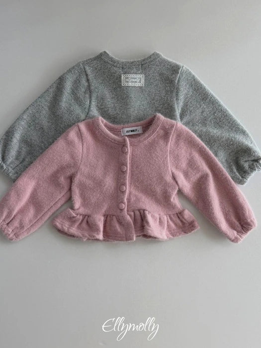 Little Foxx – Snowflake Ribbed Frill Cardigan