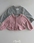 Little Foxx – Snowflake Ribbed Frill Cardigan