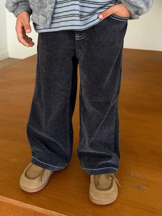 Little Foxx – Spy Fleeced Denim Pants