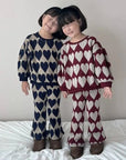 Little Foxx – Big Heart Bootcut Pants Set (Fleece)