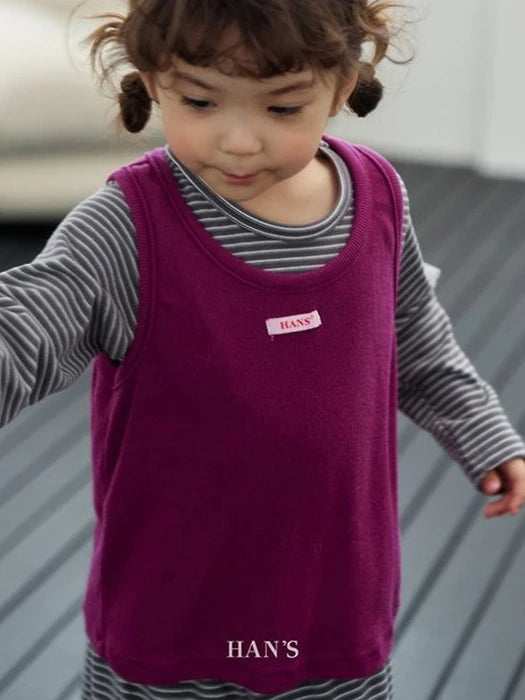 Little Foxx – Striped Fleeced Tee