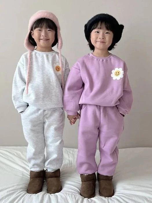 Little Foxx – Fleece Daisy Top & Bottom Set