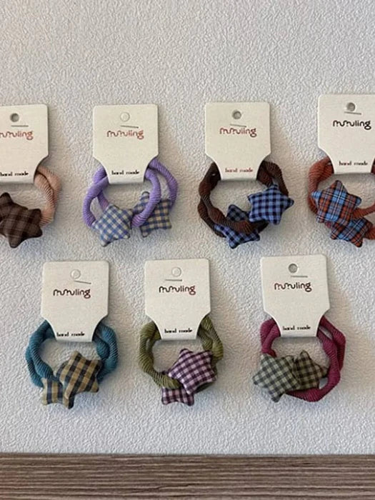 Little Foxx – Check Star Hair Tie Set