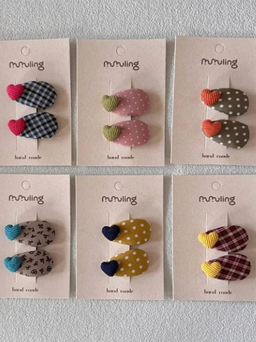 Little Foxx – Plump Heart Snap Hair Pin Set
