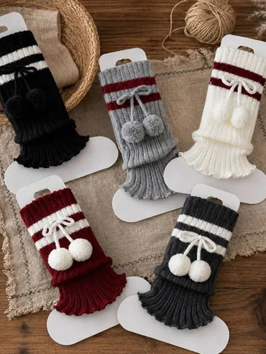 Little Foxx – Pompom Two-Line Warmer Leg Warmers