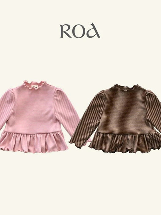 Nana Striped Half-neck Tee