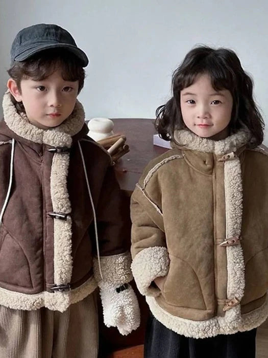 Little Foxx – Toggle Button Shearling Jacket