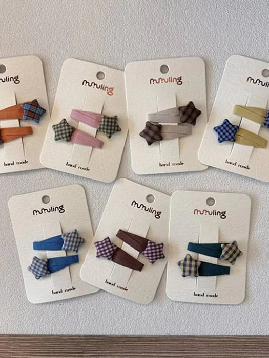 Little Foxx – Check Star Snap Hair Pin Set