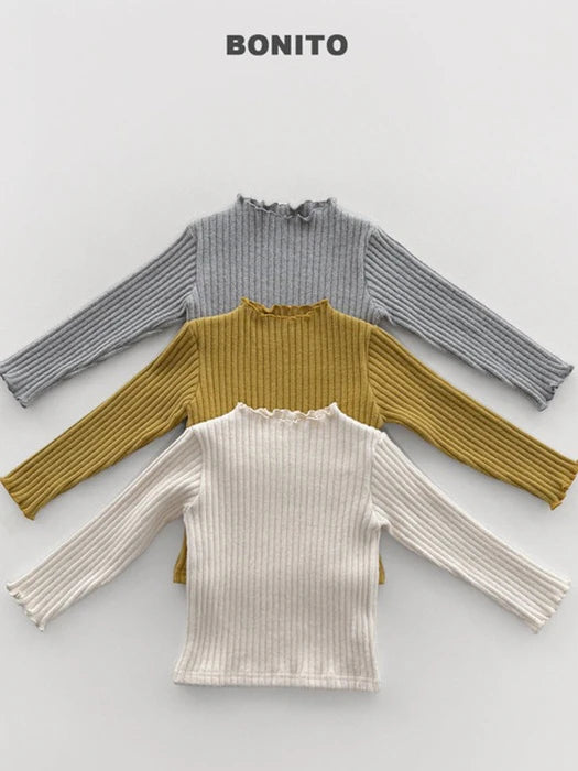 Little Foxx – King Rib Trim Mock Neck Tee
