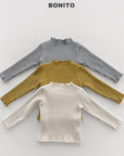 Little Foxx – King Rib Trim Mock Neck Tee