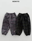 Little Foxx – Check Fleeced Jogger Pants