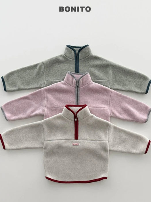 Little Foxx – Cotton Candy Color Contrast Half Zip-up