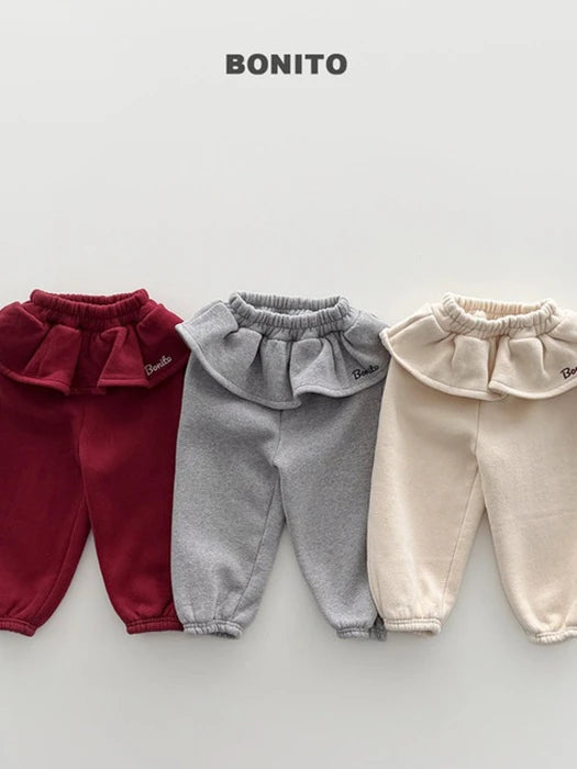 Little Foxx – Frill Embroidery Jogger Pants