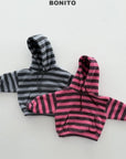 Little Foxx – Striped Fleeced Hood Tee