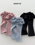 Little Foxx – Velour Frill Bootcut Pants