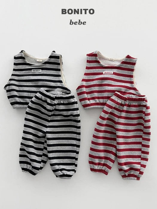 Little Foxx – Striped Vest Top & Bottom Set