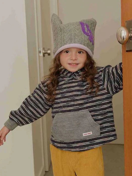 Little Foxx – Knit Mock Neck Hood Tee