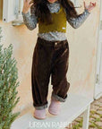 Little Foxx – Fleeced Denim Barrel Pants